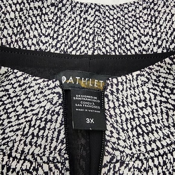 Athleta Delancey Textured Dress Black & White 3X - Picture 7 of 10